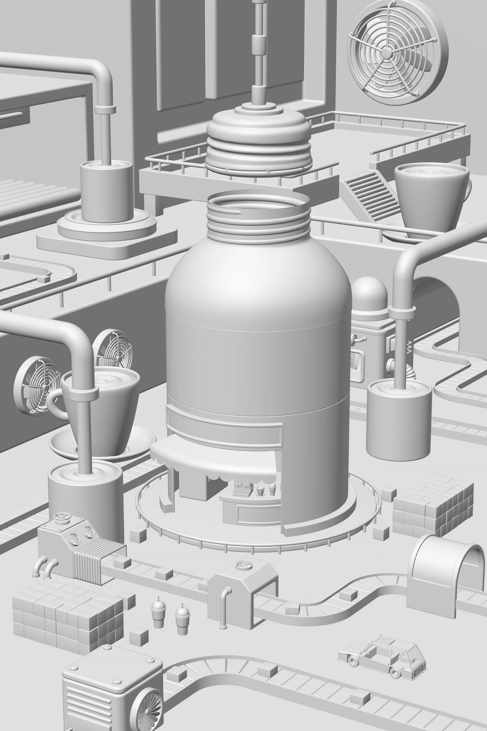 3D 建模白模 01