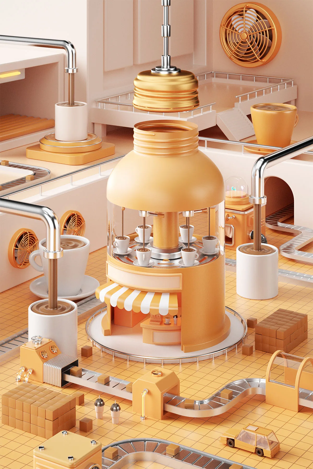 3D 建模渲染效果 01